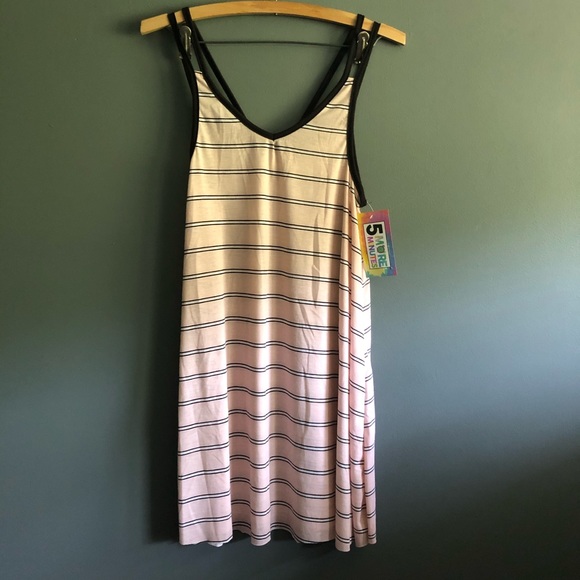 5 More Minutes Pink & Black Stripe Dress - Picture 1 of 6